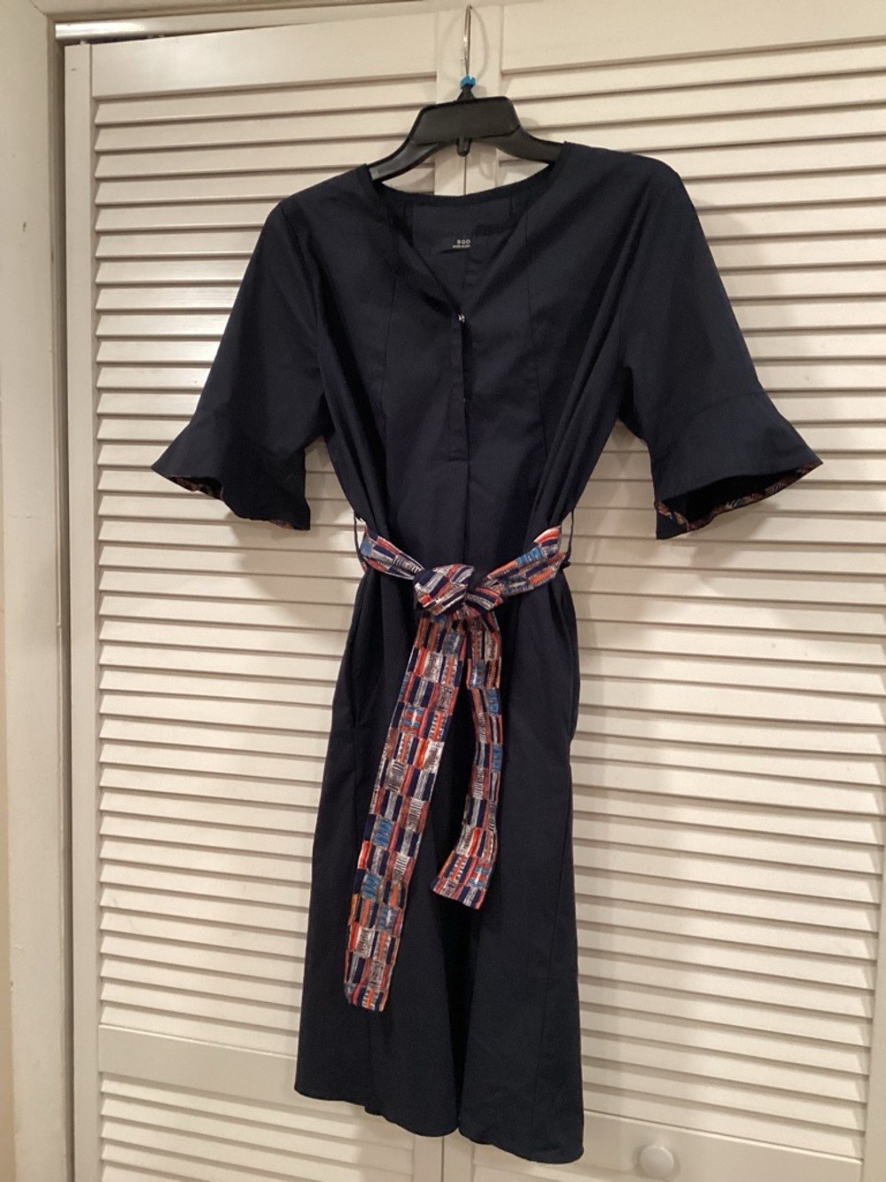 Navy T Shirt Dress, made in Korea. Beautifully tailored S/M